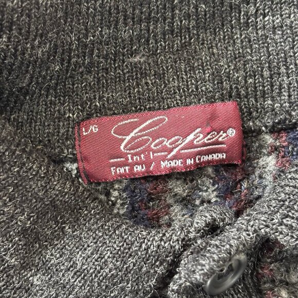 VTG Knitted Coogi Style Sweater Mens L Cooper Grand-pa Wool Pullover 90s Retro - Picture 13 of 16
